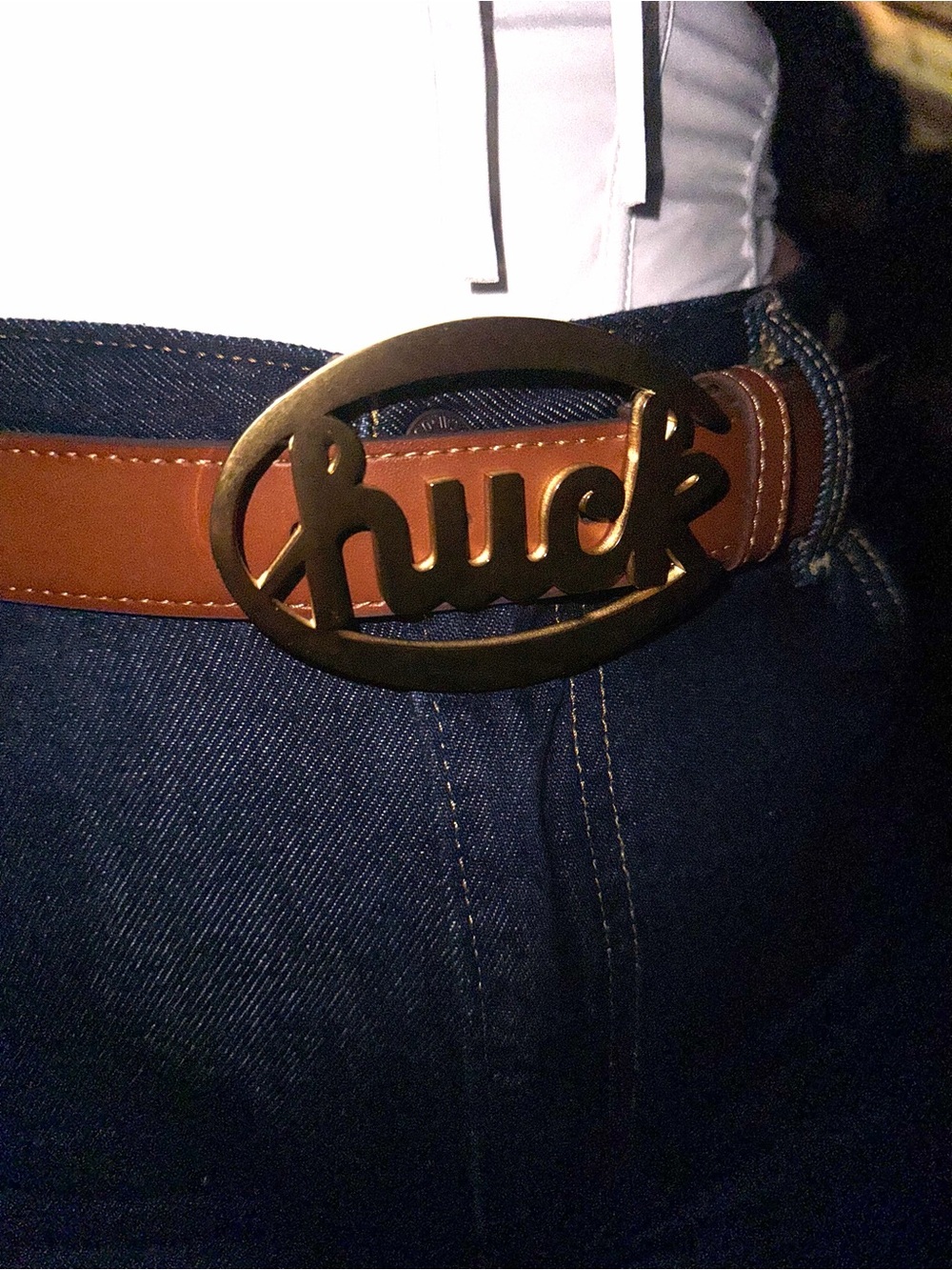Gold Chuck Timely Belt Buckle for Role Model Chuck on Tour - Picture 5 of 5